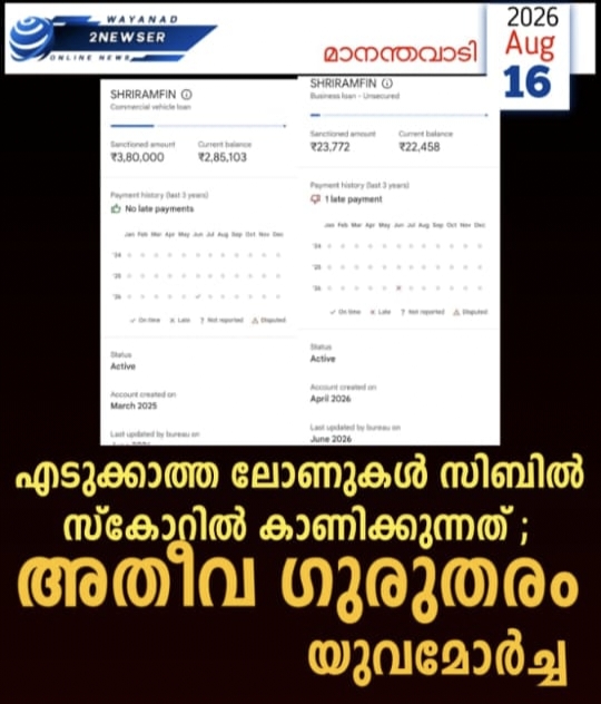 എടുക്കാത്ത ലോണുകൾ സിബിൽ സ്കോറിൽ കാണിക്കുന്നത് ; അതീവ ഗുരുതരം